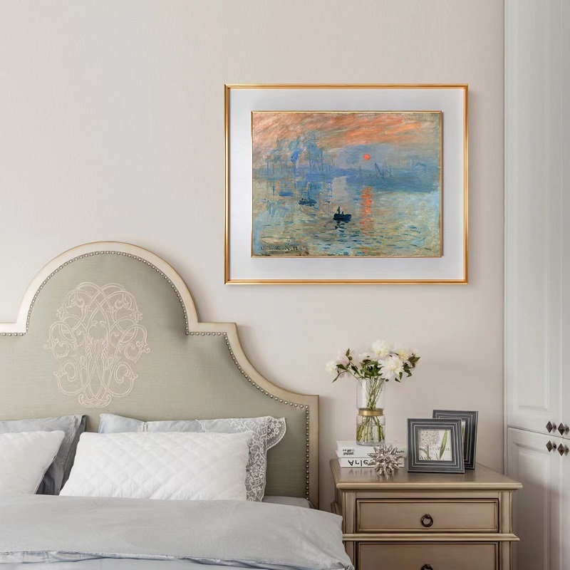 Moneta Impression Sunrise museum-level ultra-clear replica prints, European-style living room oil paintings, wall paintings