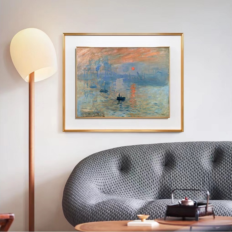 Moneta Impression Sunrise museum-level ultra-clear replica prints, European-style living room oil paintings, wall paintings