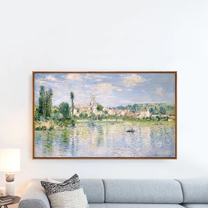 Monet Wittney's summer museum-quality replica print, living room decoration painting, sofa background wall painting