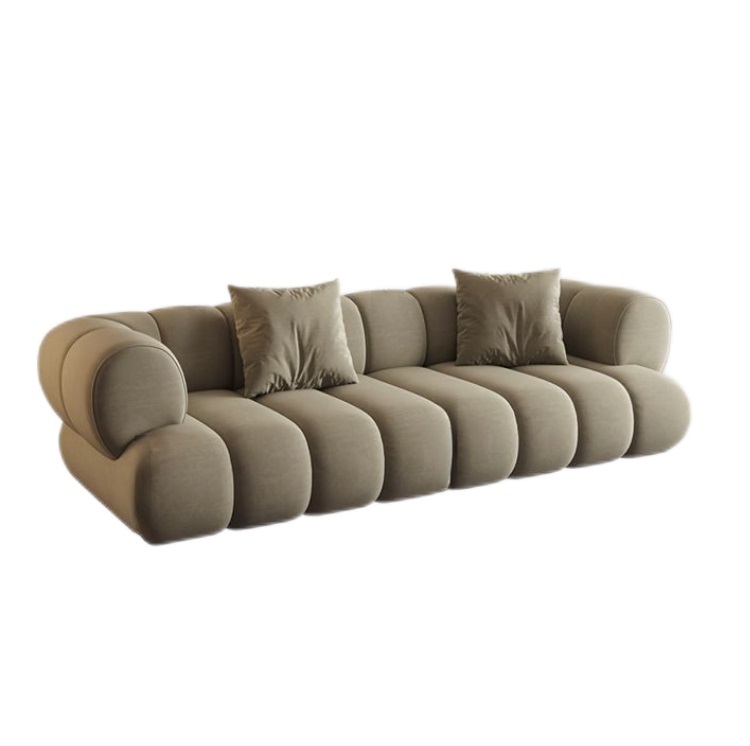 Wabi Sabi sofa living room technology fabric Italian minimalist small apartment inline caterpillar cloth sofa furniture