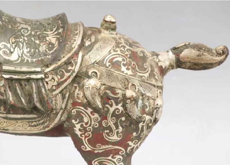Bronze Antique distressed horse ornaments gilt silver bronze horse antique collection museum collection quality