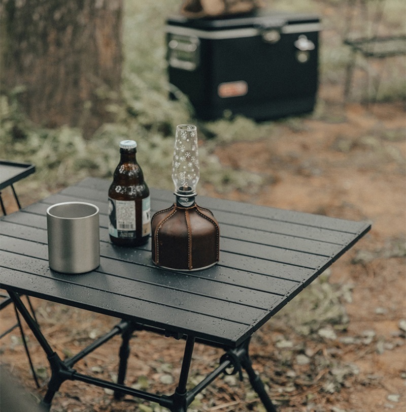 Blackened aluminum alloy square table outdoor camping folding table portable table lightweight picnic camping egg roll table