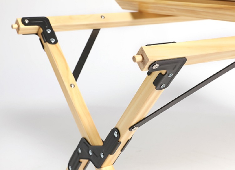 Outdoor folding table egg roll table camping beech wood picnic table chair set portable camping table