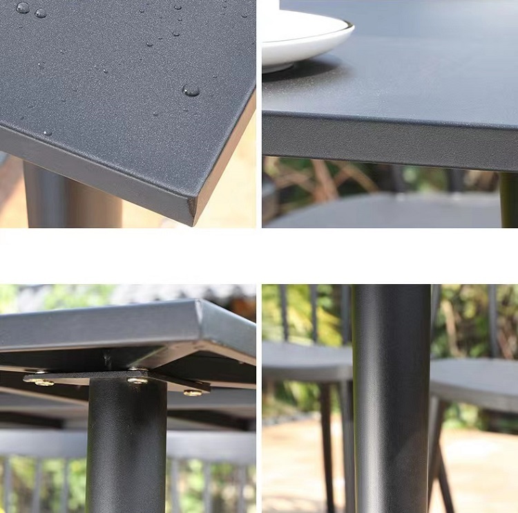 Outdoor simple dining table chairs patio balcony outdoor home dining chairs