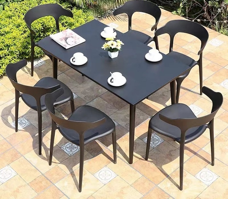 Outdoor simple dining table chairs patio balcony outdoor home dining chairs