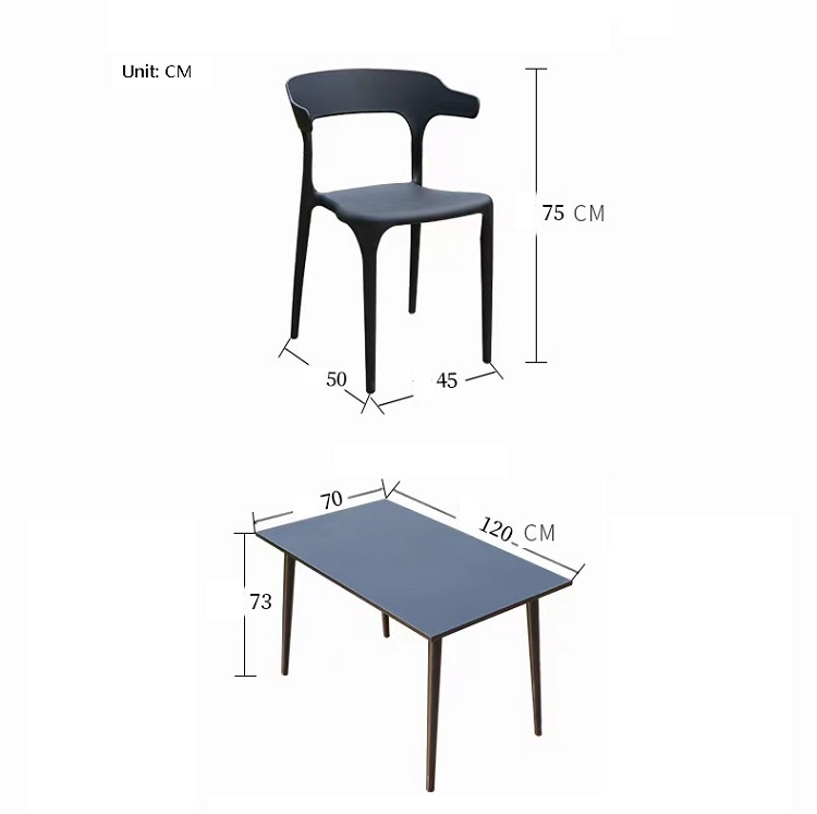 Outdoor simple dining table chairs patio balcony outdoor home dining chairs