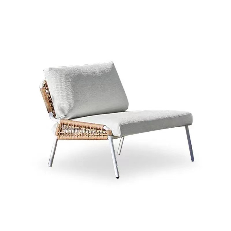 Nordic outdoor rattan chair balcony leisure rattan woven furniture garden table and chair three-piece set garden coffee table combination rattan table and chairs