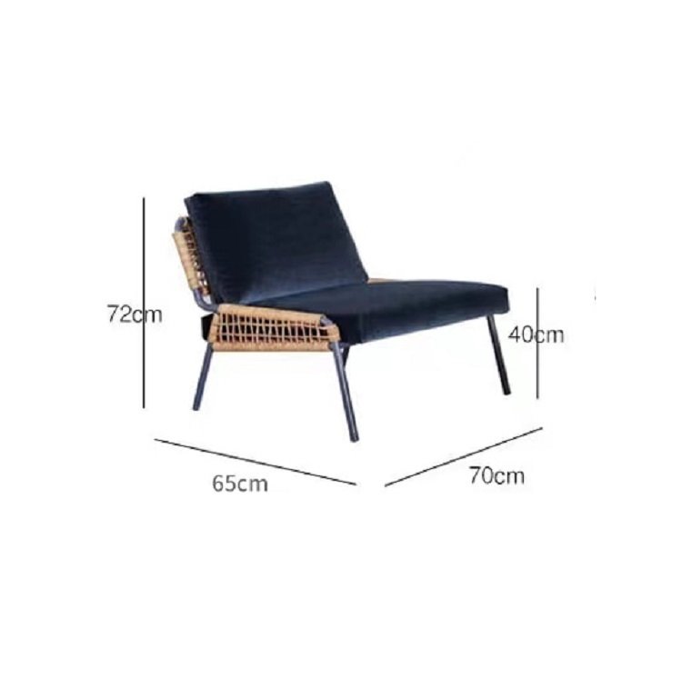 Nordic outdoor rattan chair balcony leisure rattan woven furniture garden table and chair three-piece set garden coffee table combination rattan table and chairs