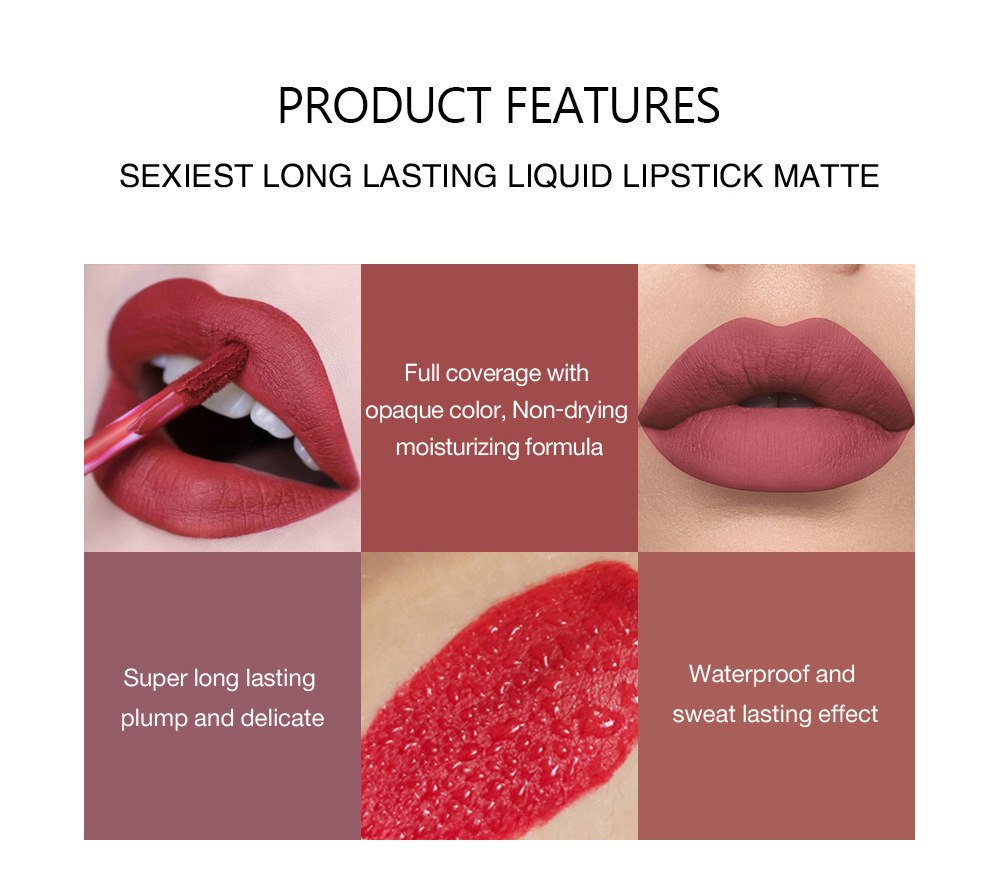 Lip glaze is not easy to stick to the cup of liquid lipstick authentic 6 lip gloss lip glaze set