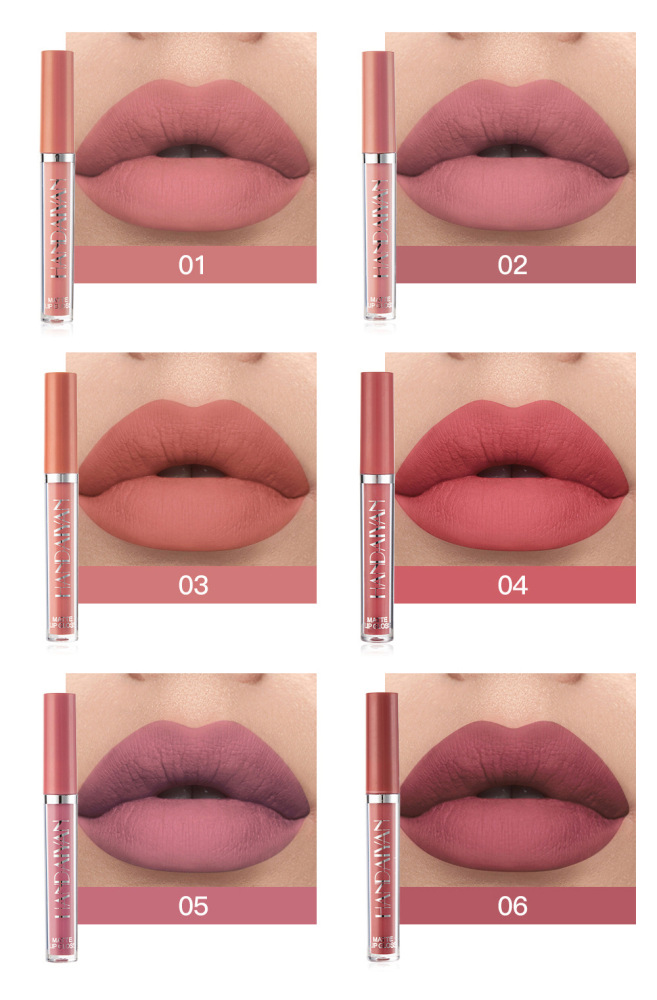 Lip glaze is not easy to stick to the cup of liquid lipstick authentic 6 lip gloss lip glaze set