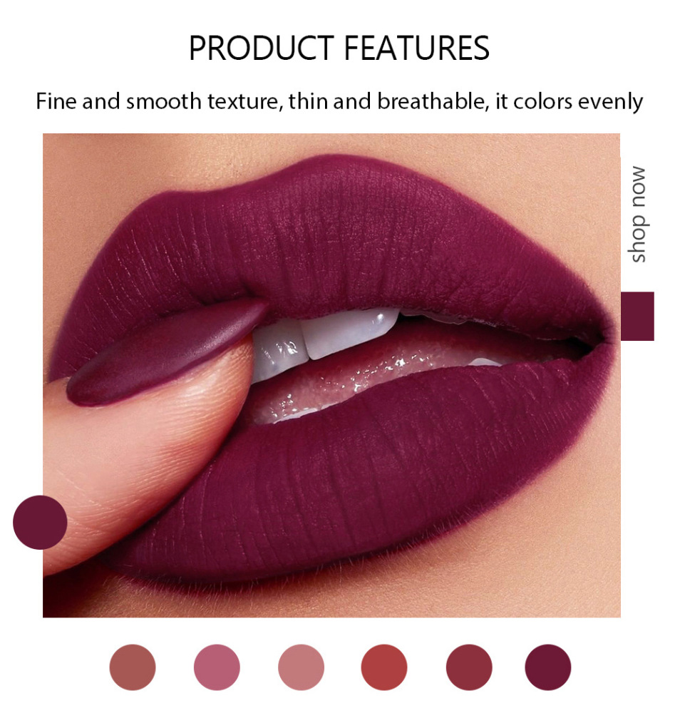 Lip glaze is not easy to stick to the cup of liquid lipstick authentic 6 lip gloss lip glaze set