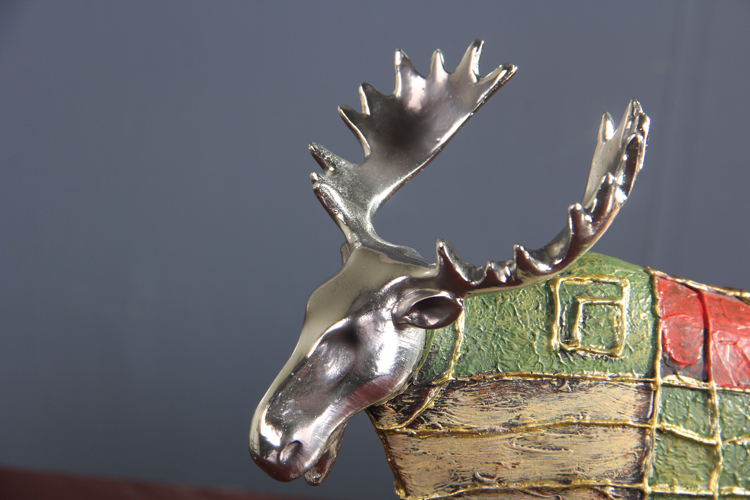Poetic habitat, romantic pastoral reindeer ornaments, American vintage soft decorations, study hallway cabinets, decorations