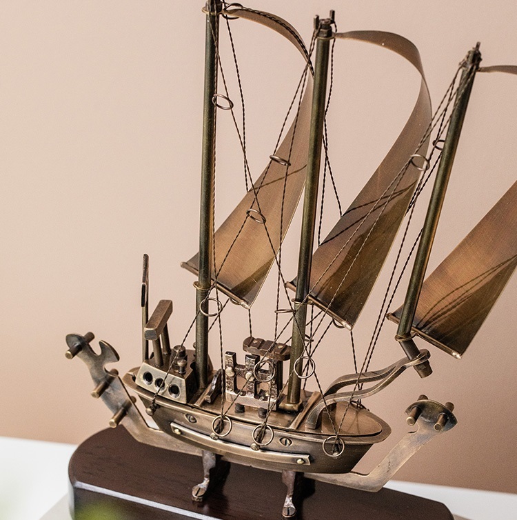 Craft boat, American light luxury, smooth sailing, sailing ornaments, TV cabinet, office study, desktop home accessories