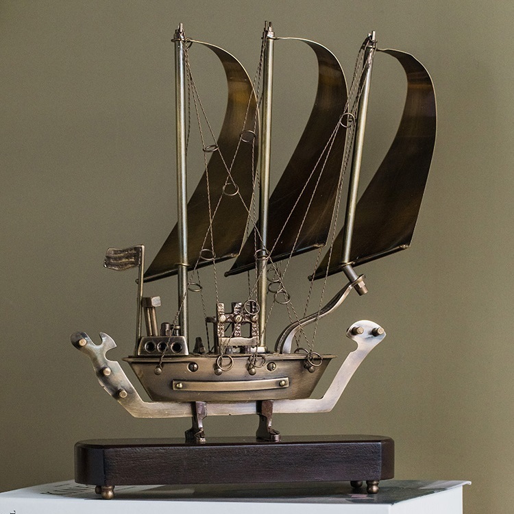 Craft boat, American light luxury, smooth sailing, sailing ornaments, TV cabinet, office study, desktop home accessories