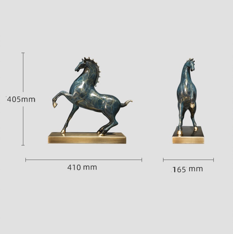 Pure copper Tang horse handicraft ornaments living room horse to success wine cabinet entrance decoration office to attract fortune opening gifts