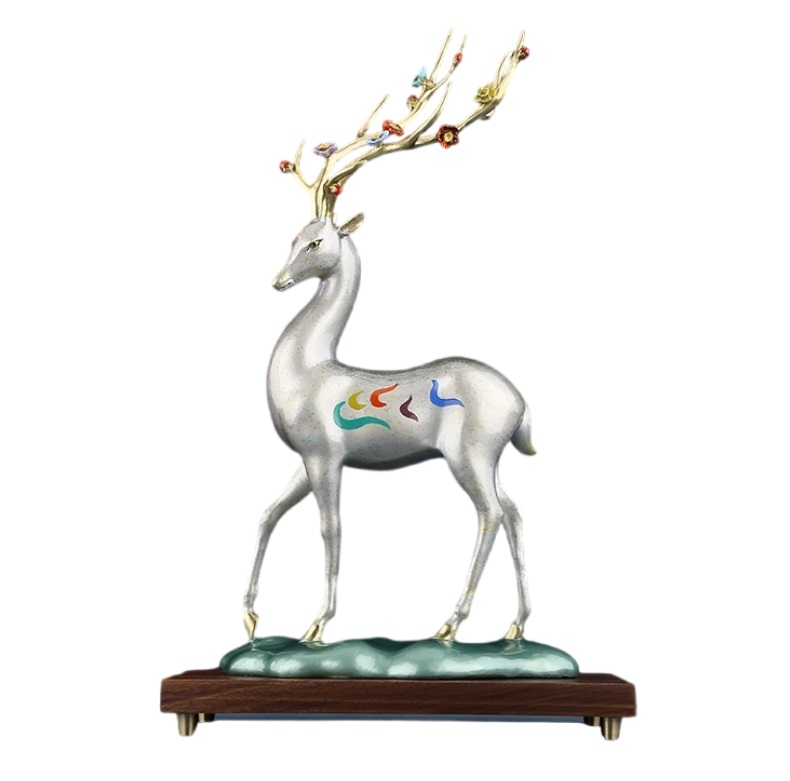 bronze nine-color deer