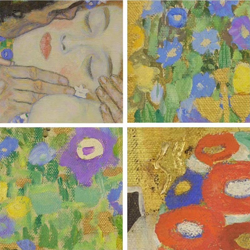Klimt oil painting kiss Museum-level ultra-clear replica prints Dining room, bedroom, study, decorative painting minimalist