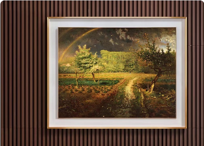 Miller - Orchard with a Rainbow Museum-level replica prints Modern living room décor