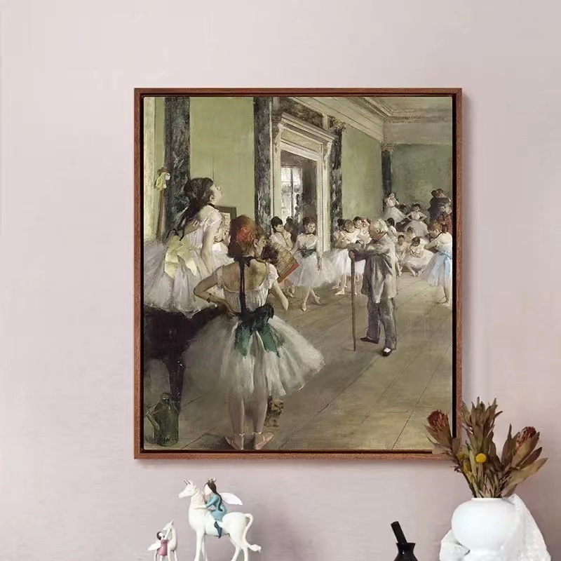 Degas Dance class Museum-level replica prints Modern simple dining room and living room decoration paintingsLight luxury hanging paintings