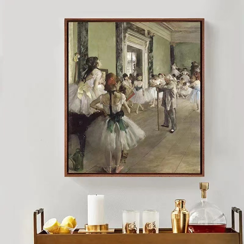 Degas Dance class Museum-level replica prints Modern simple dining room and living room decoration paintingsLight luxury hanging paintings