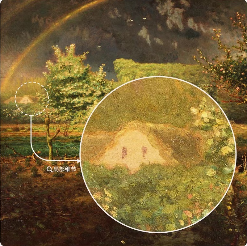 Miller - Orchard with a Rainbow Museum-level replica prints Modern living room décor