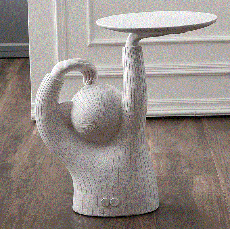 Monkey coffee table Nordic creative light luxury side table simple modern art living room tray small corner table