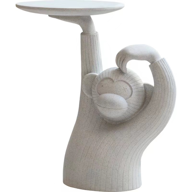 Monkey coffee table Nordic creative light luxury side table simple modern art living room tray small corner table