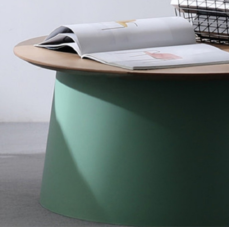 Nordic simple modern round small tea with small living room size round combination bedroom bay window low table therapy furniture