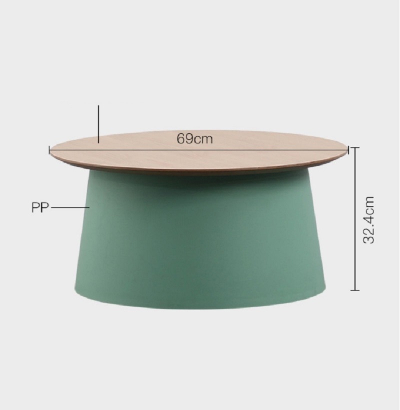 Nordic simple modern round small tea with small living room size round combination bedroom bay window low table therapy furniture