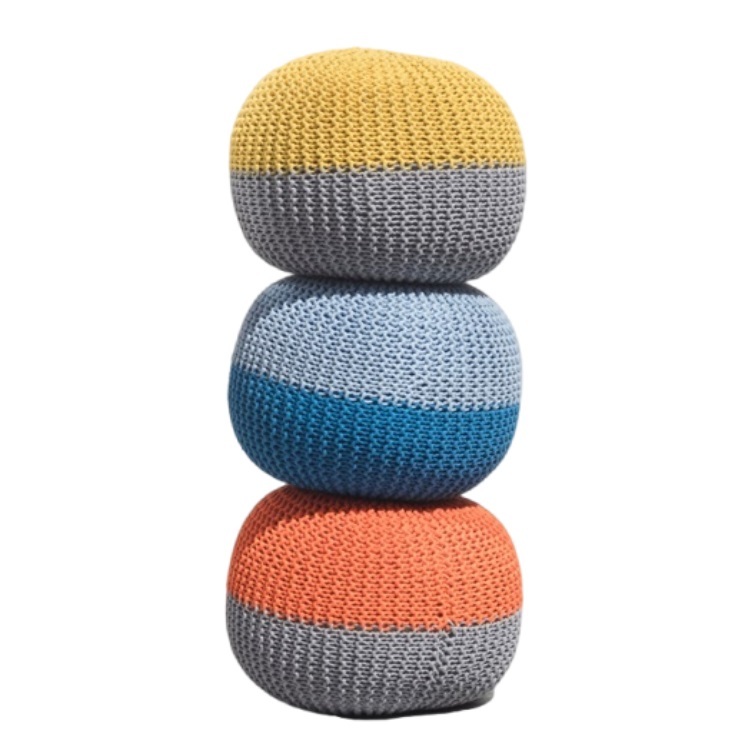 Nordic lazy sofa woolen small round stool creative floor balcony tatami cushion small sofa futon