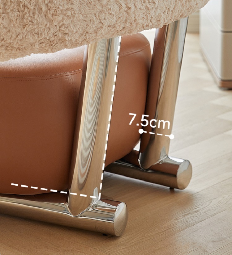 Sled sofa chair Nordic Italian light luxury single sofa chair stainless steel lazy sofa