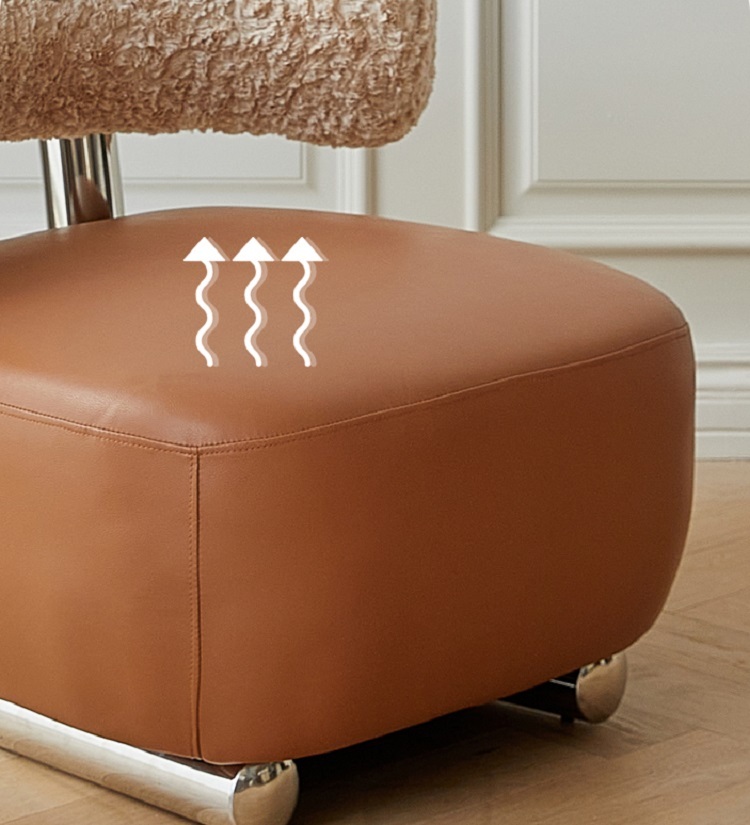 Sled sofa chair Nordic Italian light luxury single sofa chair stainless steel lazy sofa
