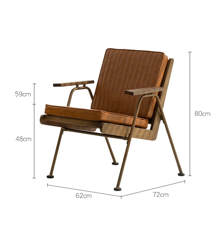 Savakoo American retro single chair home chair simple light luxury sofa café bar back chair