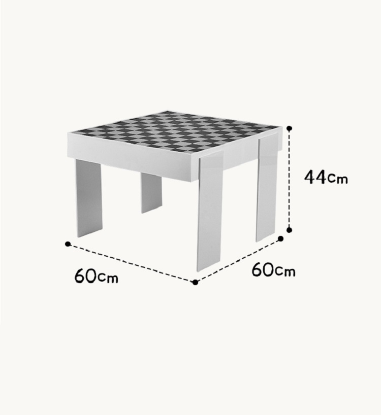Nordic light luxury home combination checkerboard coffee table simple modern small apartment living room small table