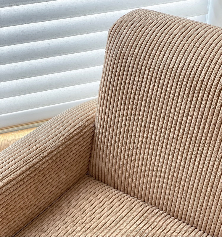 Savakoo Nordic vintage fabric sofa living room corduroy single lounge chair Italian high-end lazy sofa