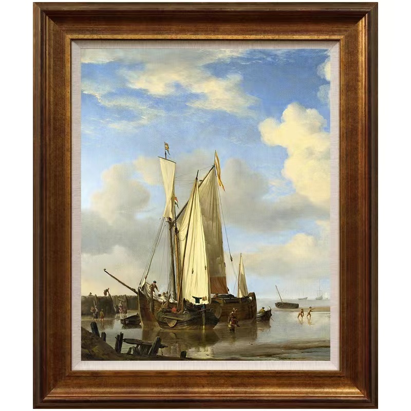 Imitation of Wilhelm van der Velde,The Dutch fleet,oil painting
