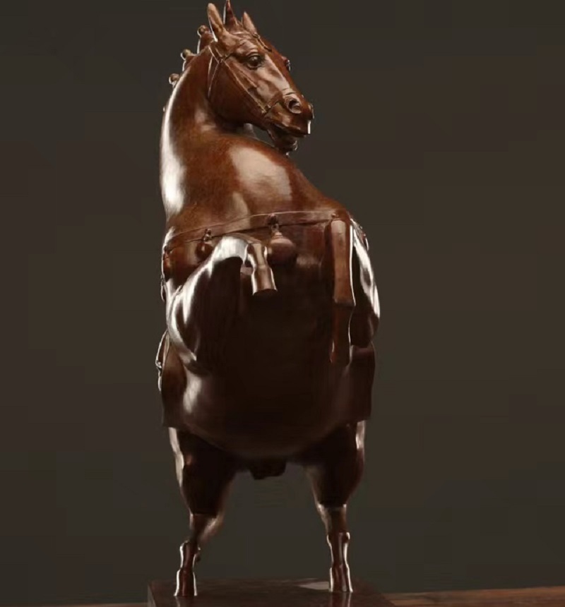Savakoo Bronze horse sculpture,living room horse ornaments