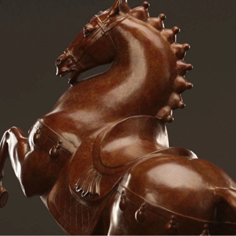 Savakoo Bronze horse sculpture,living room horse ornaments