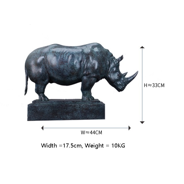Savakoo Bronze rhinoceros ornament General rhinoceros