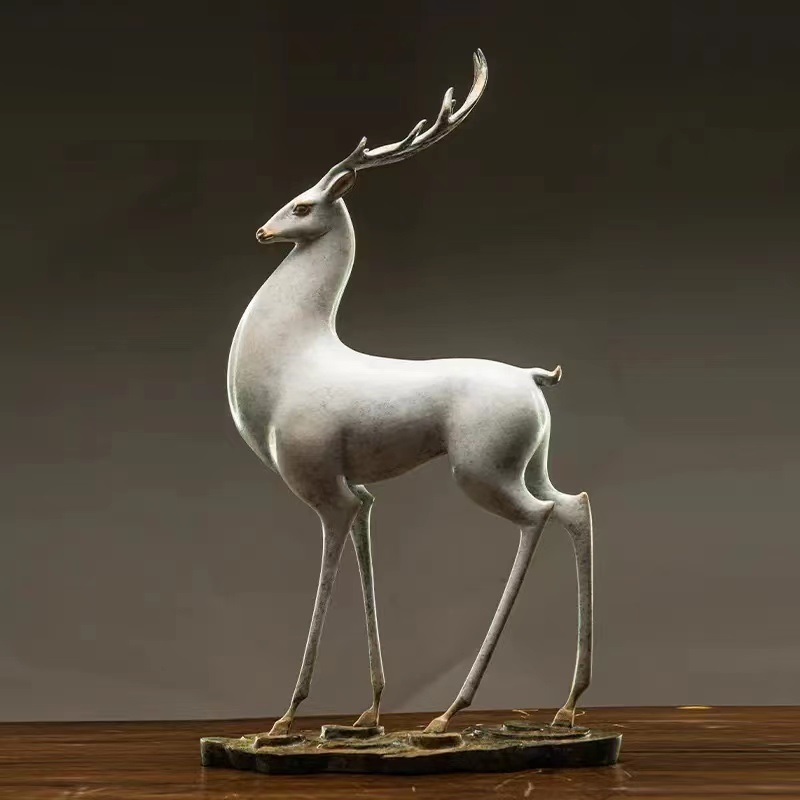 Savakoo Bronze nine-colored deer sculpture ornaments