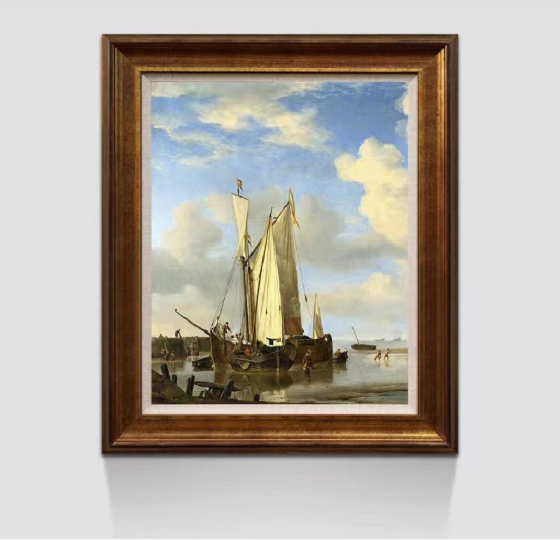 Imitation of Wilhelm van der Velde,The Dutch fleet,oil painting