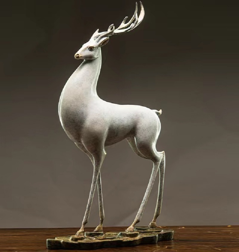 Savakoo Bronze nine-colored deer sculpture ornaments