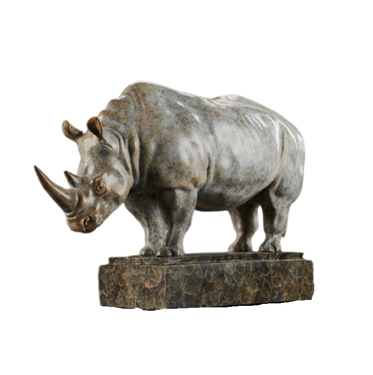Savakoo Bronze rhinoceros ornament General rhinoceros