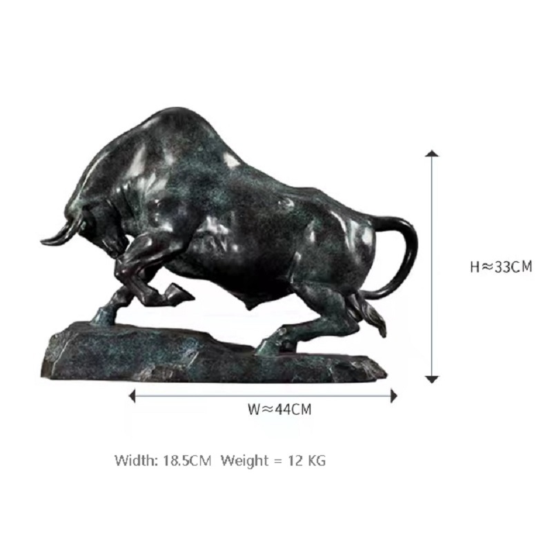 Savakoo Bronze bull sculpture, entryway, office decoration, home ornaments, artwork