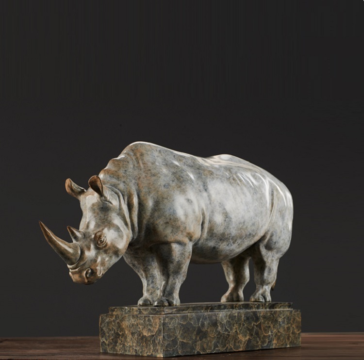 Savakoo Bronze rhinoceros ornament General rhinoceros