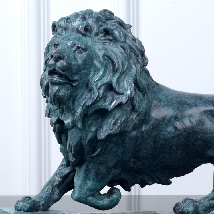 Savakoo Bronze Lion King Sculpture, Art Opening Gift