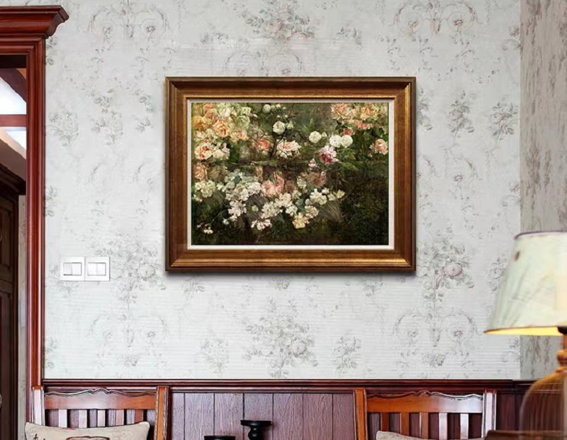 Maria Okie-Garden in May,landscape oil painting Decorative painting