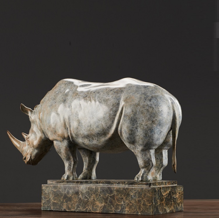 Savakoo Bronze rhinoceros ornament General rhinoceros