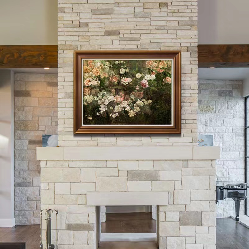 Maria Okie-Garden in May,landscape oil painting Decorative painting