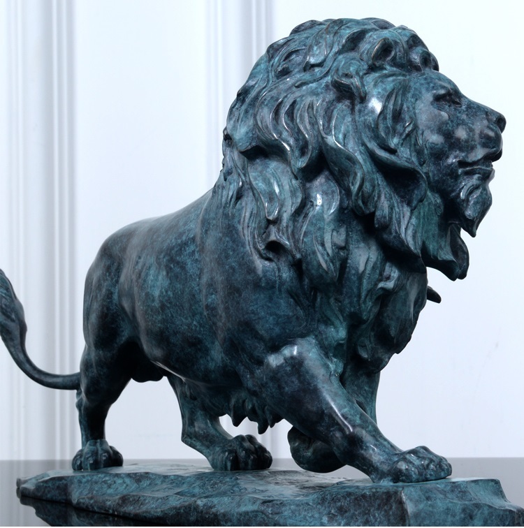 Savakoo Bronze Lion King Sculpture, Art Opening Gift